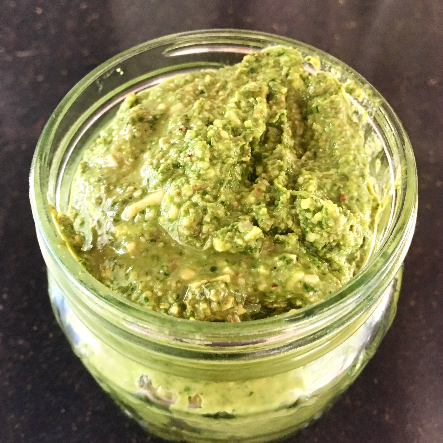 Healthy Pesto in a Mason Jar