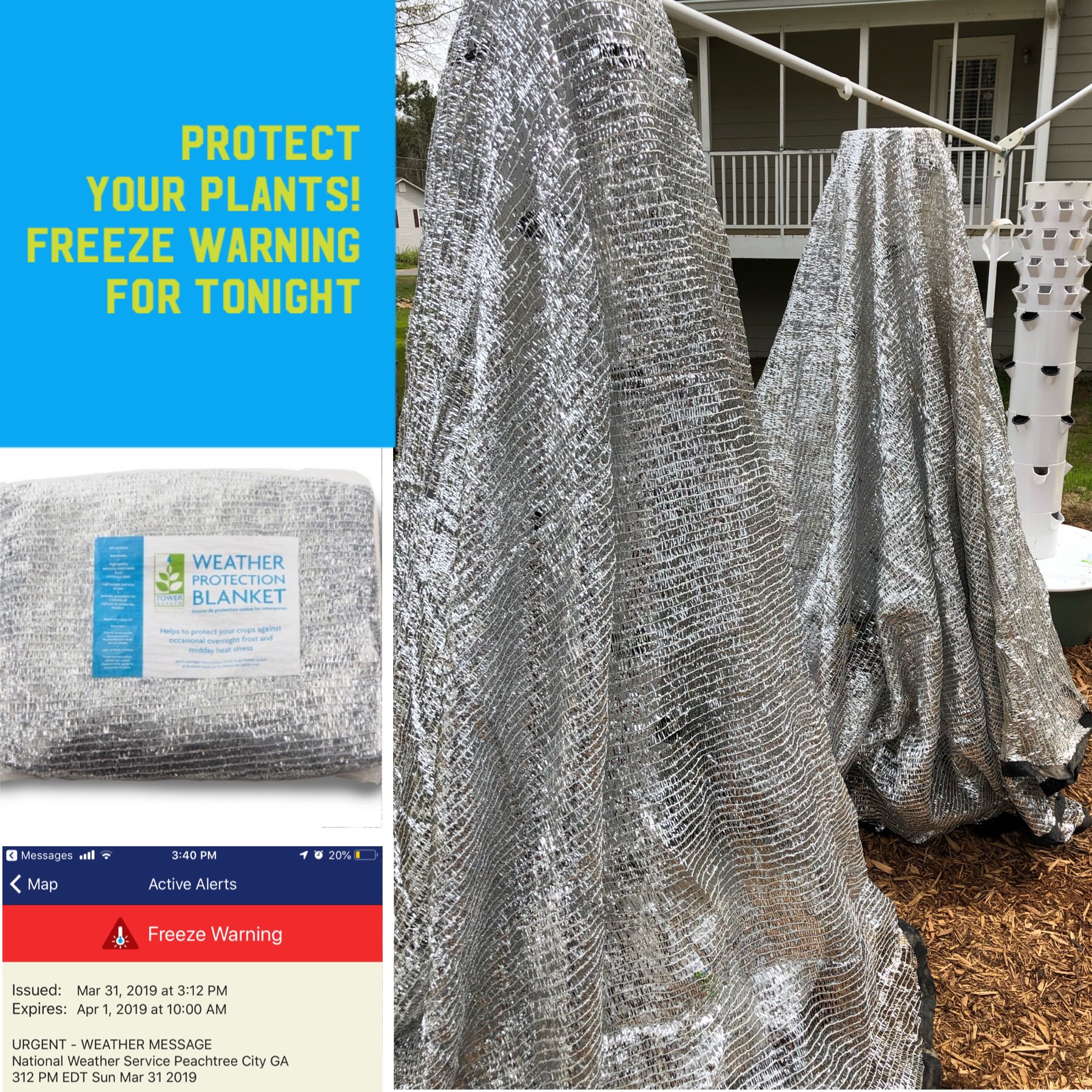 Tower Garden by JuicePlus Weather Protection Blanket Erin Castillo 