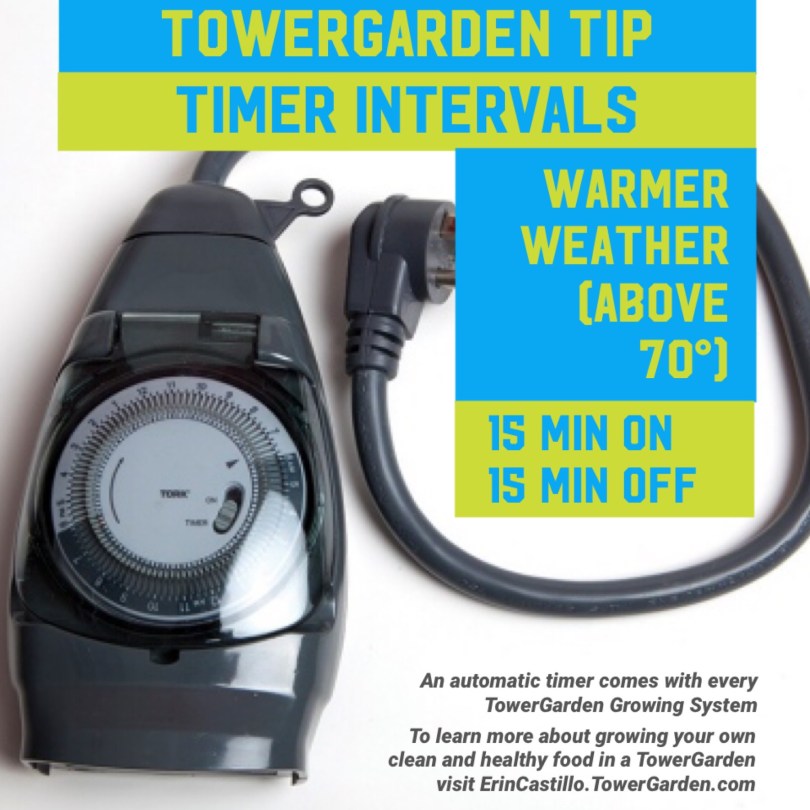 Tower Garden Timer Interval Tip