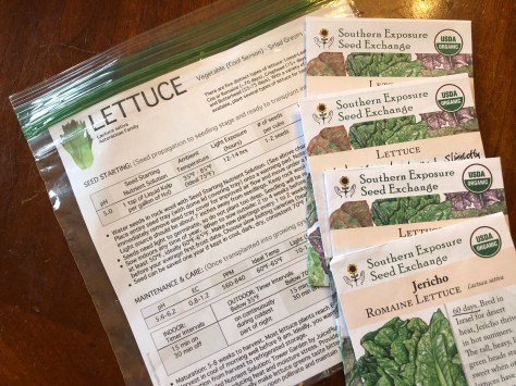 Front view of seed storage idea